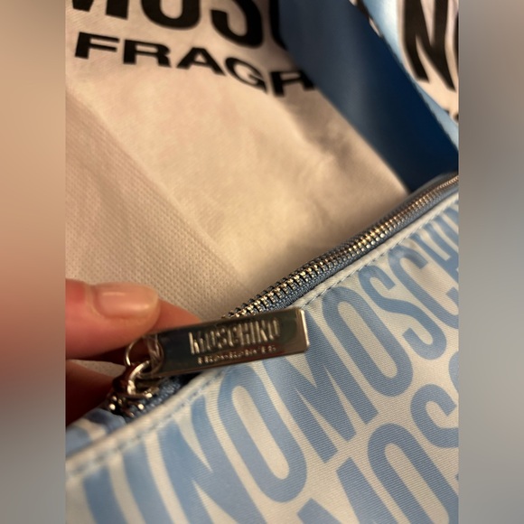 MOSCHINO Blue and Gray Travel Weekender Bag 😎💙 - Picture 3 of 6
